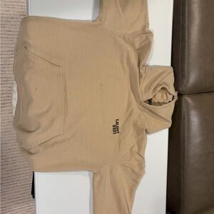 Tan Hoodie with Graphic Print